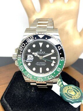 Rolex Men's Watch 126720 GMT II Sprite Lefty Swiss Automatic Steel Box Card 2024